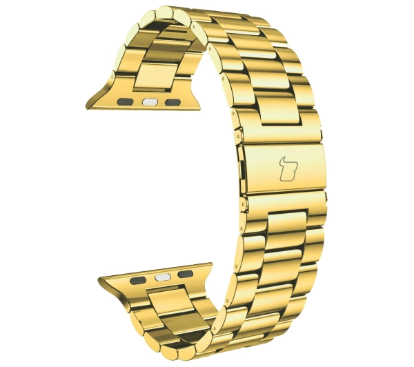 Bizon ze stali nierdzewnej Aura do Apple Watch 49/46/45/44/42mm Złoty