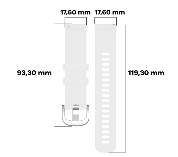 Bizon Strap Watch Silicone Pro T QuickRelease 18mm Biały