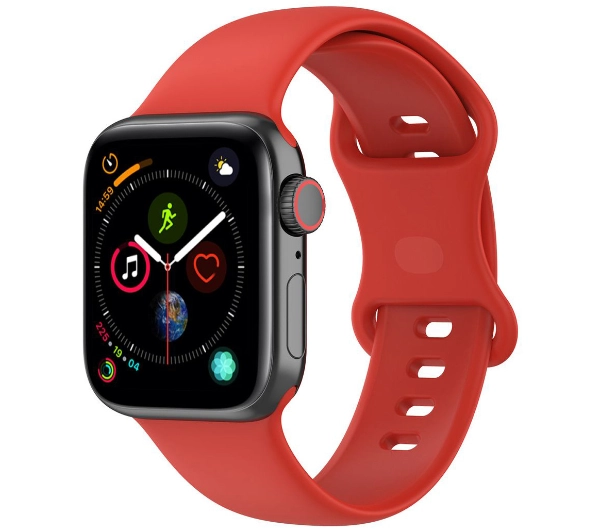 Bizon Strap Watch Silicone S do Apple Watch 38/40/41/42mm Czerwony