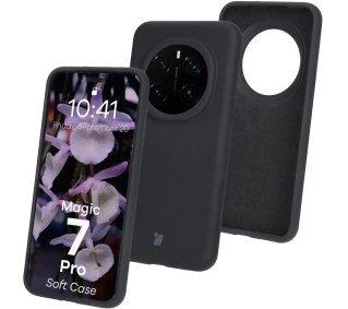 Bizon Silikonowe Soft do Honor Magic7 Pro Czarny