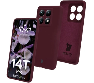 Bizon Silikonowe Soft do Xiaomi 14T Pro Ciemno-fioletowy