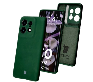 Bizon Silikonowe Soft do Motorola Edge 50 Pro Ciemnozielony