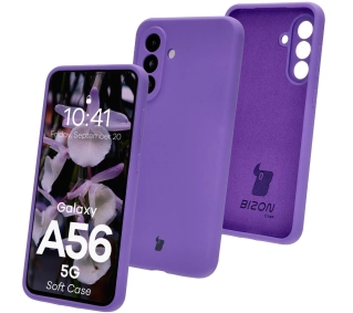 Bizon Silikonowe Soft do Galaxy A56 5G Fioletowy