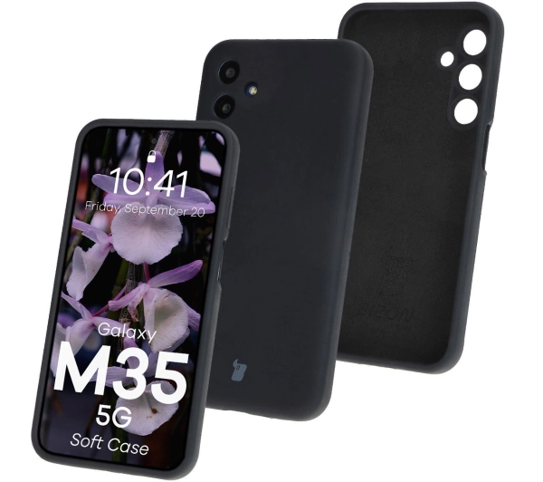 Bizon Silikonowe Soft do Galaxy M35 5G Czarny