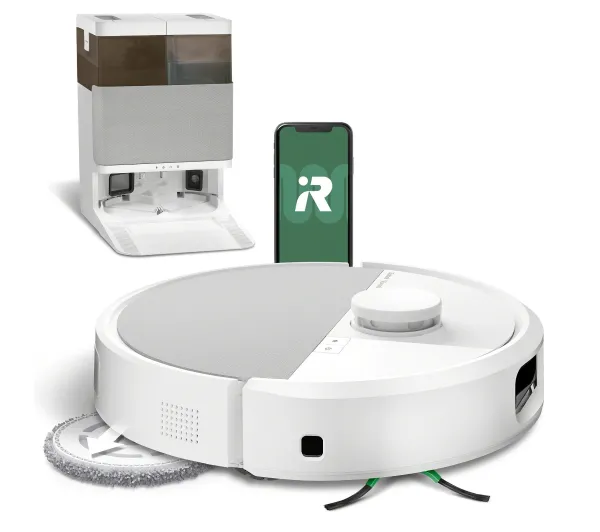 Roboty sprzątające - iRobot Roomba Plus 505 Combo Funkcja mopowania Stacja oczyszczająca Tworzenie mapy pomieszczenia 61dB Biały AI