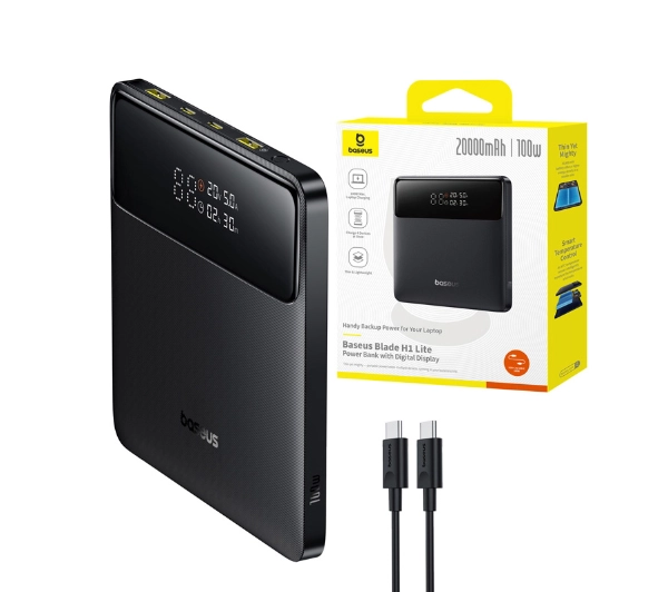 Baseus Blade H1 Lite 20000mAh 100W Czarny - ⚡ BESTSELLERY ⚡