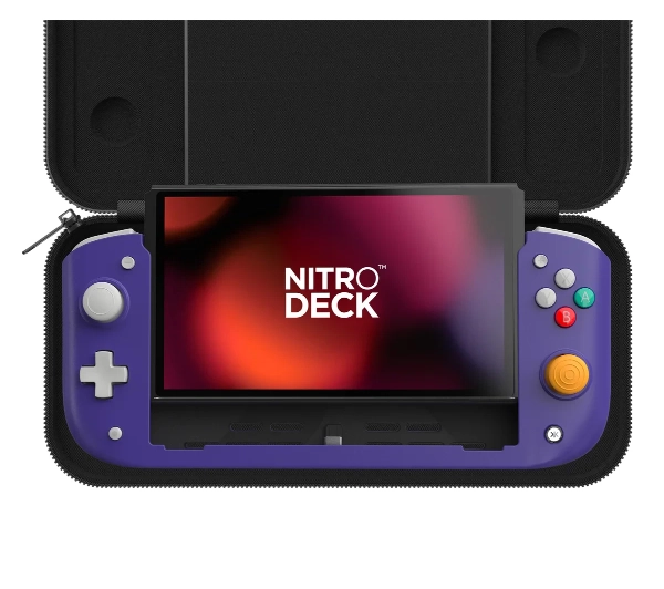 Crkd Nitro Deck Retro Purple Limited Edition with Carry Case do Nintendo Switch
