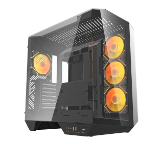 Darkflash DY470 Czarny + 4 wentylatory + uchwyt GPU - Kup na Raty - RRSO 0%