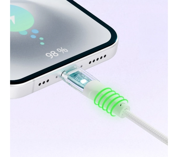 QUALO USB-C do USB-C 1,5m 3A Biały