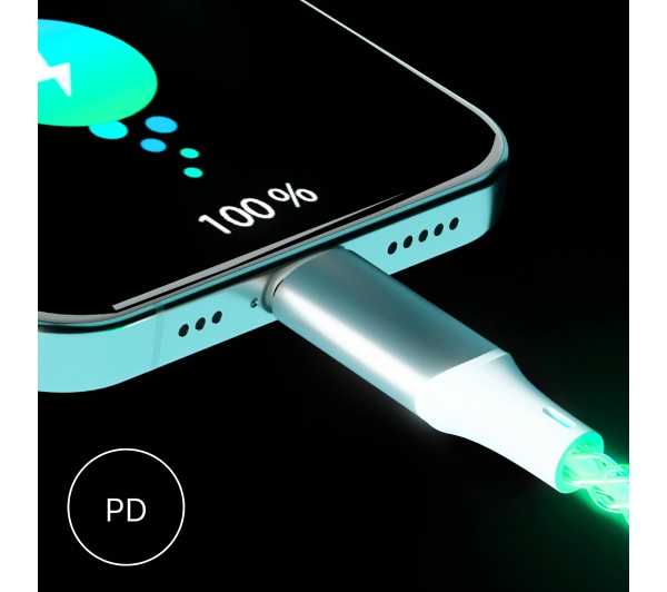 QUALO USB do USB-C 1m 3A Kolorowy
