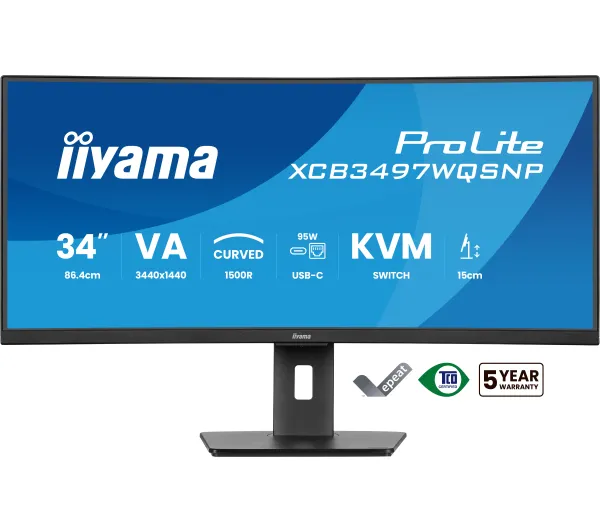 iiyama ProLite XCB3497WQSNP-B1 34" 3K VA 120Hz 0,4ms Zakrzywiony
