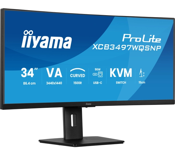 iiyama ProLite XCB3497WQSNP-B1 34" 3K VA 120Hz 0,4ms Zakrzywiony - Kup na Raty - RRSO 0%