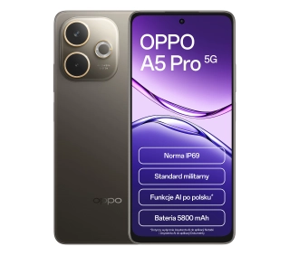 OPPO A5 Pro 5G 8/256GB Funkcje AI 6,6" 120Hz 50Mpix Brązowy - Kup na Raty - RRSO 0%