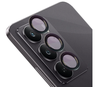 Bizon na aparat z aplikatorem Snap Lens do Realme C75 czarna ramka