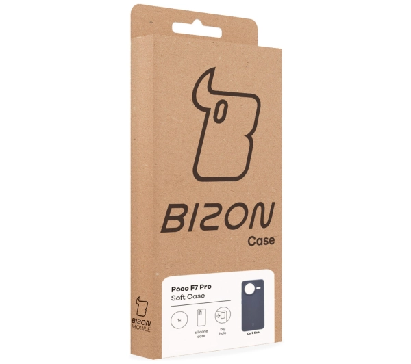 Bizon Silikonowe Soft do Xiaomi Poco F7 Pro Granatowy