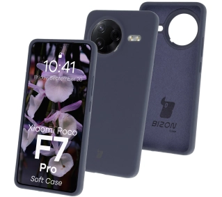 Bizon Silikonowe Soft do Xiaomi Poco F7 Pro Granatowy