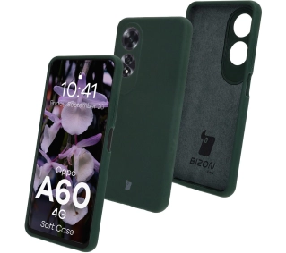 Bizon Silikonowe Soft do Oppo A60 4G Ciemnozielony