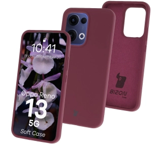 Bizon Silikonowe Soft do Oppo Reno13 Śliwkowy