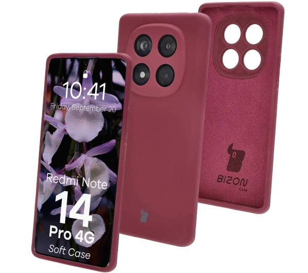 Bizon Silikonowe Soft do Xiaomi Redmi Note 14 Pro 4G Śliwkowy