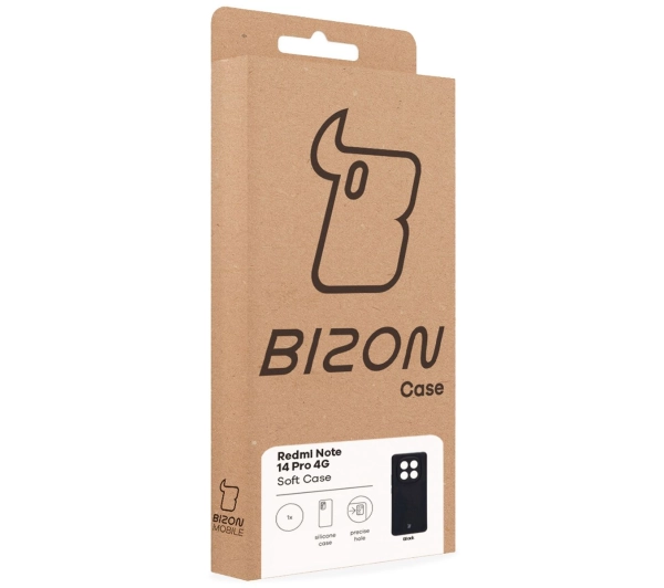 Bizon Silikonowe Soft do Xiaomi Redmi Note 14 Pro 4G Czarny