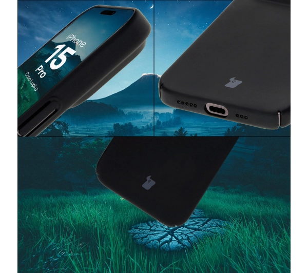 Bizon Łupka do iPhone 15 Pro Czarny