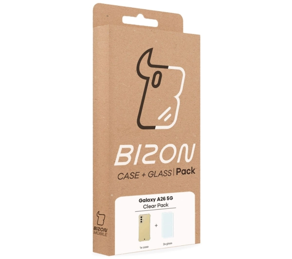 Bizon elastyczne etui Salpa + 2x szkło hartowane Clear Pack do Galaxy A26 5G