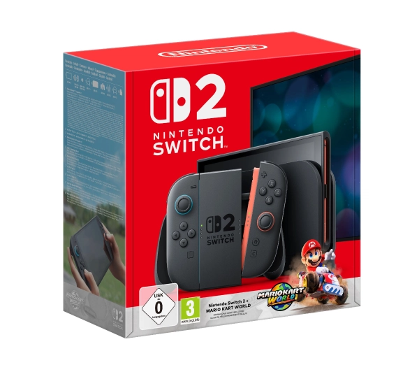 Nintendo Switch 2 Joy-Con Czarny + Mario Kart World + Etui Trust GXT 1253 Silicone Grip + Etui Trust GXT 1251RB Hardcase - Kup na Raty - RRSO 0%