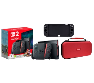 Nintendo Switch 2 Joy-Con Czarny + Mario Kart World + Etui Trust GXT 1253 Silicone Grip + Etui Trust GXT 1251RB Hardcase - Kup na Raty - RRSO 0%