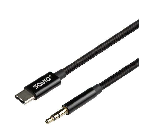 Savio CL-187 USB-C do Mini Jack 3,5mm 1m DAC