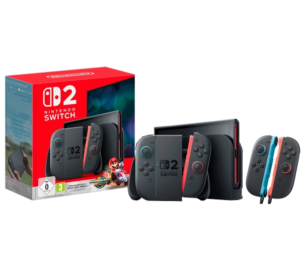 Nintendo Switch 2 Joy-Con Czarny + Mario Kart World + Joy-Con 2 Pair (2szt)