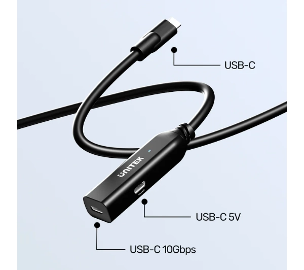 Unitek U1335ABK01 USB-C 10Gbps 5m Czarny