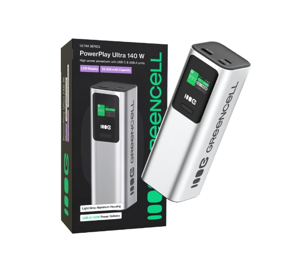 Green Cell PowerPlay Ultra PBGC25UD 25200mAh 140W Srebrny - ⚡ EURO HIT CENOWY! ⚡