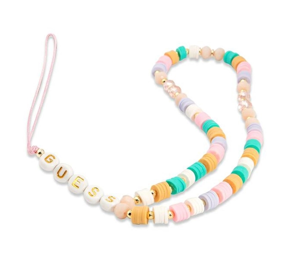 Zawieszka do telefonu GUESS Heishi Beads Różowy
