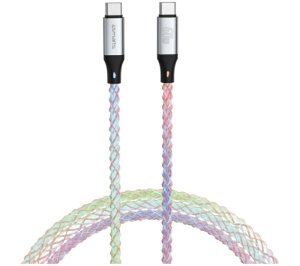 Kabel USB 4smarts USB-C - USB-C 1.5 m Wielokolorowy (541440)