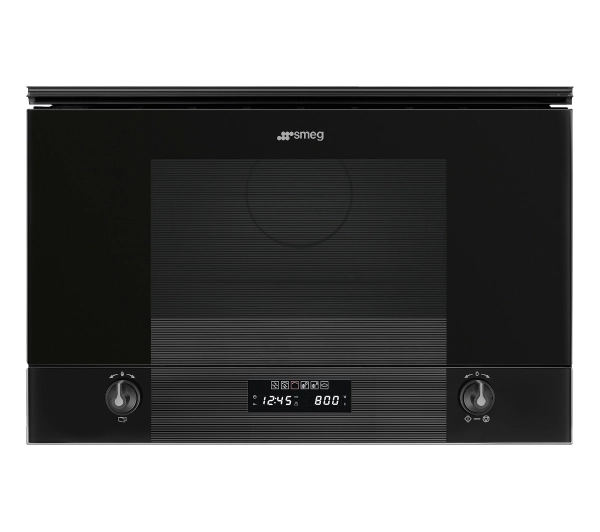 Kuchenki mikrofalowe do zabudowy - Smeg MP122B3 Grill Czarny