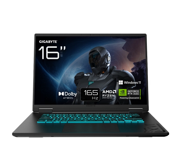 Gigabyte Gaming A16 3VHK3EE893SD 16" 165Hz R7 260 16GB RAM 512GB Dysk SSD RTX5060 DLSS4 Czarny Funkcje AI