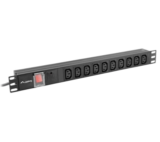 Lanberg RACK PDU 1U 10A 10xC13 2m Czarny