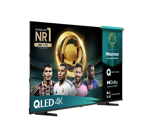Hisense 75E7Q  75" QLED 4K Smart TV Funkcje AI Dolby Vision Dolby Atmos HDMI 2.1 DVB-T2 - Kup na Raty - RRSO 0%