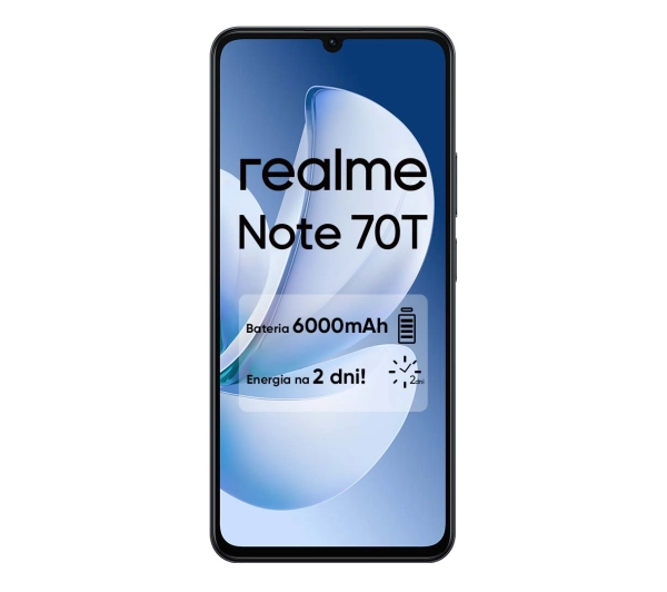 realme Note 70T 4/256GB Funkcje AI 6,74" 90Hz 13Mpix Czarny - Kup na Raty - RRSO 0%