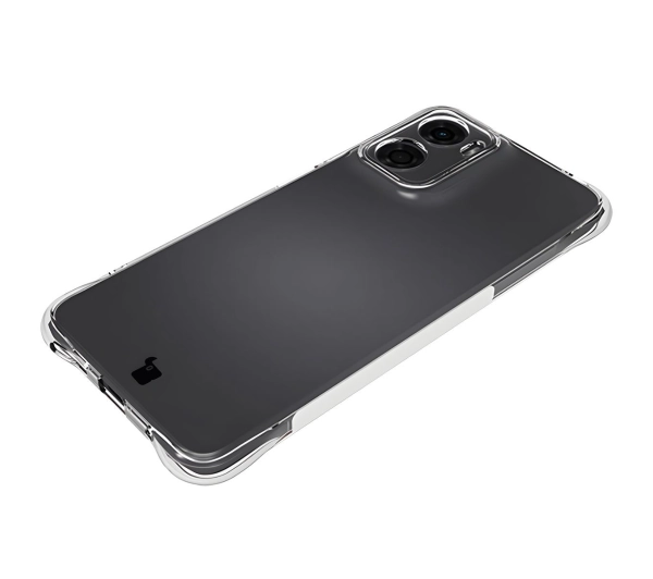 Bizon elastyczne etui Salpa + 2x szkło hartowane Clear Pack do Motorola Moto E15