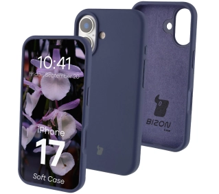 Bizon Silikonowe Soft do Apple iPhone 17 Granatowy