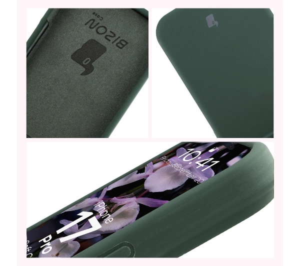 Bizon Silikonowe Soft do Apple iPhone 17 Pro Ciemnozielony