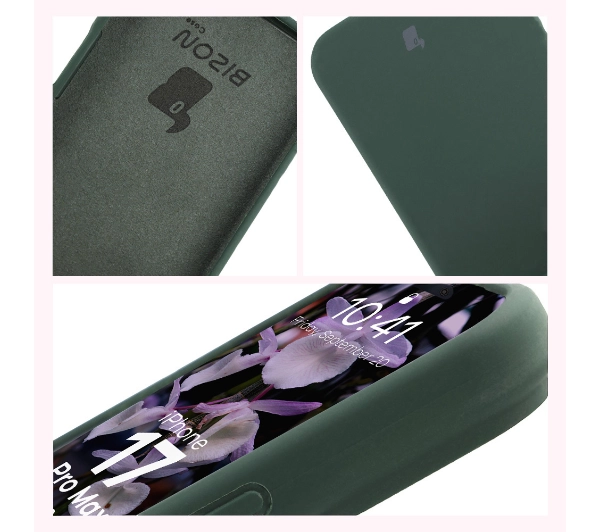 Bizon Silikonowe Soft do Apple iPhone 17 Pro Max Ciemnozielony