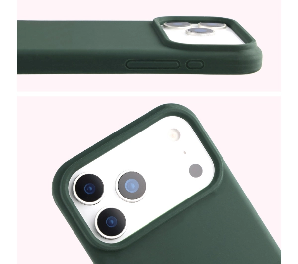 Bizon Silikonowe Soft do Apple iPhone 17 Pro Max Ciemnozielony