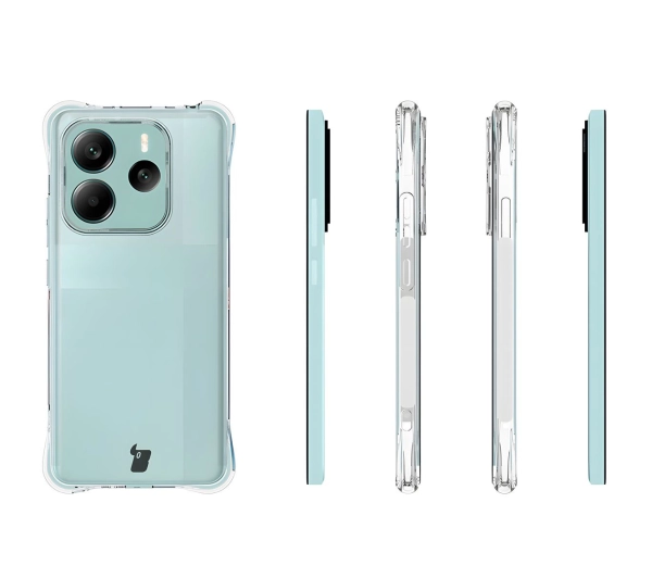 Bizon elastyczne etui Salpa + 2x szkło hartowane Clear Pack do Motorola Moto G56 5G