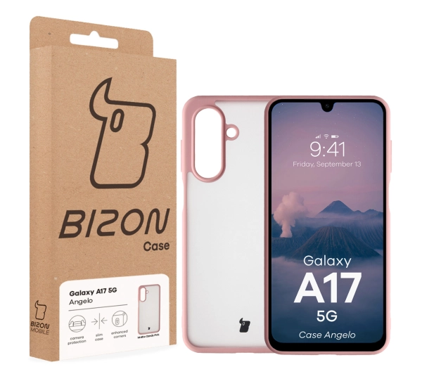 Bizon Angelo do Samsung Galaxy A17 5G z różową ramką