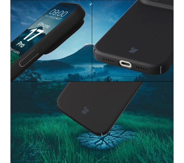 Bizon Łupka do Apple iPhone 17 Pro Czarny