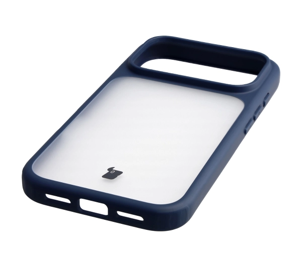 Bizon Angelo do Apple iPhone 17 Pro z niebieską ramką