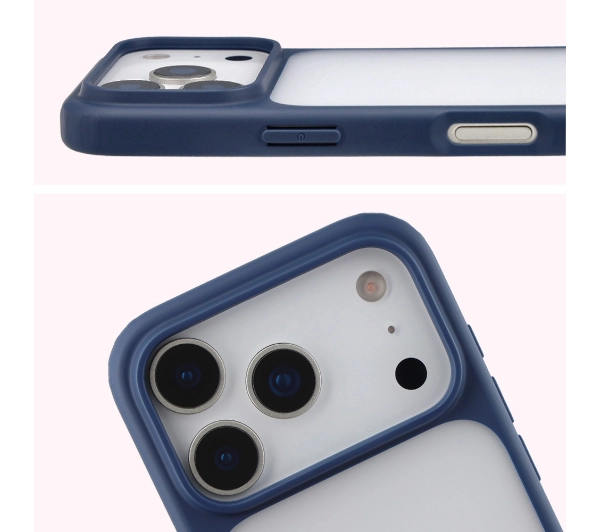 Bizon Angelo do Apple iPhone 17 Pro z niebieską ramką