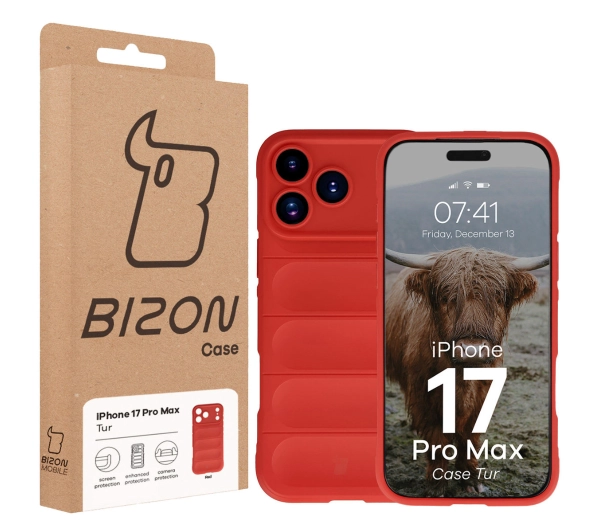 Bizon Tur do Apple iPhone 17 Pro Max Czerwony